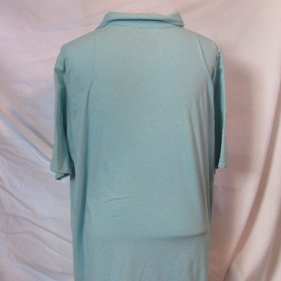 Cuffy's of Cape Cod Green/Whte Stripe Polo Sz XXL Cotton/Poly/Elastane Blend EUC - Picture 5 of 11